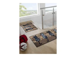 Sale Felpudo 50x75 tejido estampado animales KATBANDE marrón Marru00f3n