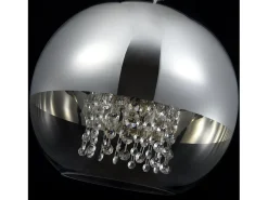 Maytoni Fermi Lámpara Colgante de Techo Dome Níquel y Cristal, 1 Luz, E27 Gris Clearance
