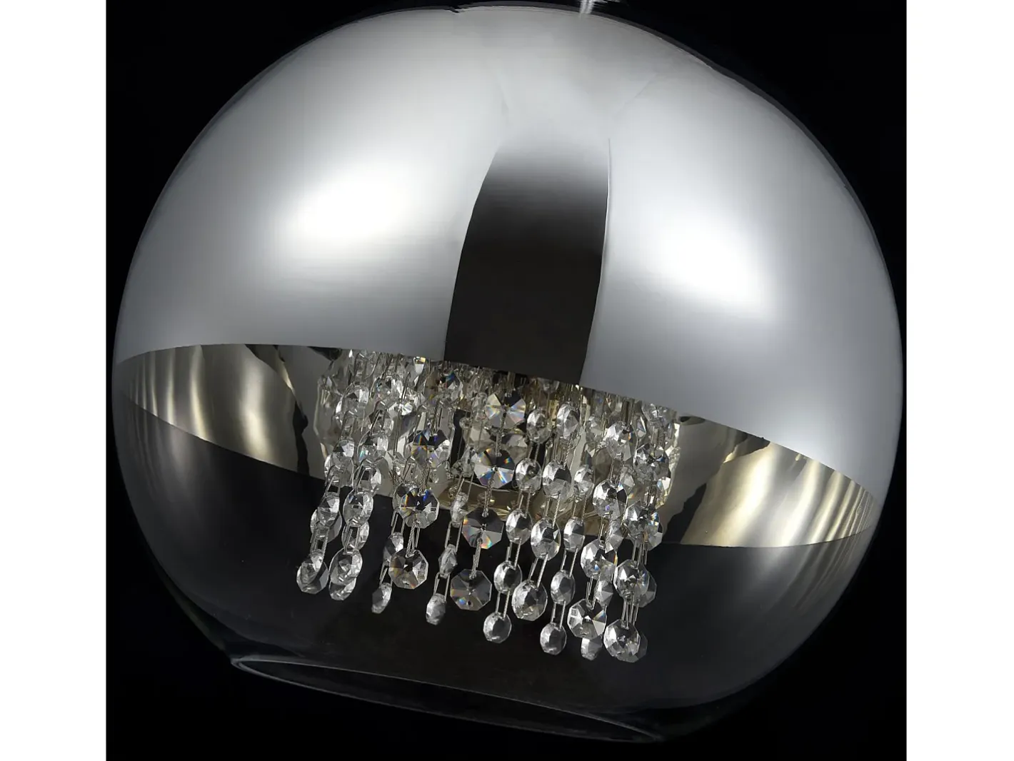 Maytoni Fermi Lámpara Colgante de Techo Dome Níquel y Cristal, 1 Luz, E27 Gris Clearance