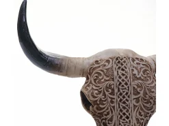 MCW Figura decorativa de pie cráneo de vaca -D30 Beige Best