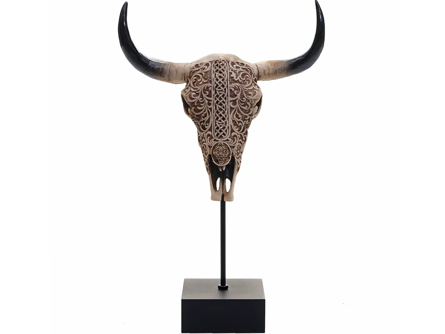 MCW Figura decorativa de pie cráneo de vaca -D30 Beige Best