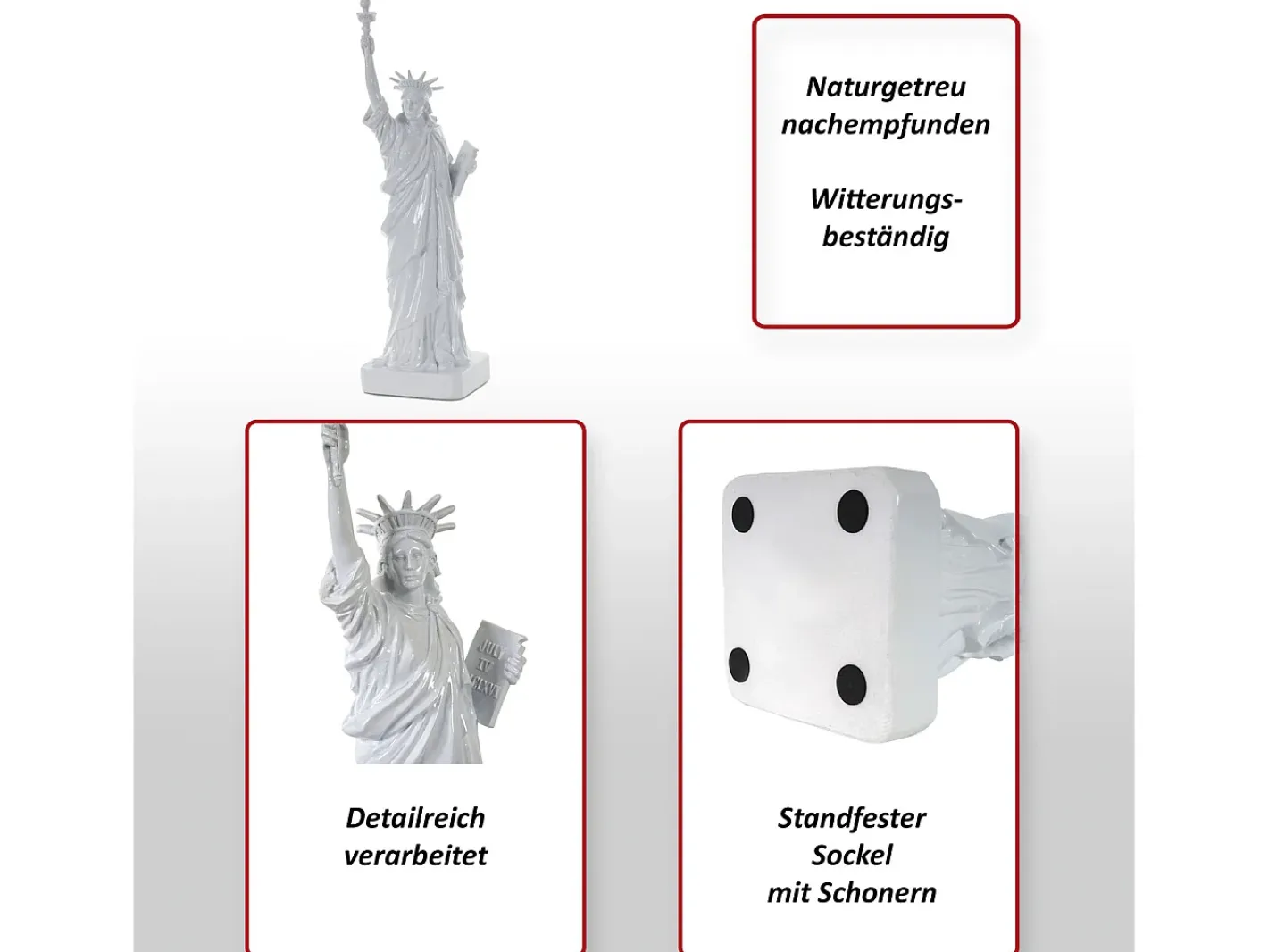 Sale MCW Figura decorativa Estatua de la Libertad Blanco