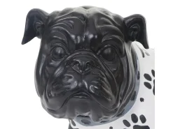 MCW Estatua-Figurita decorativa de bulldog Negro