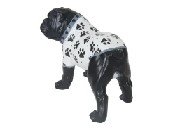 MCW Estatua-Figurita decorativa de bulldog Negro