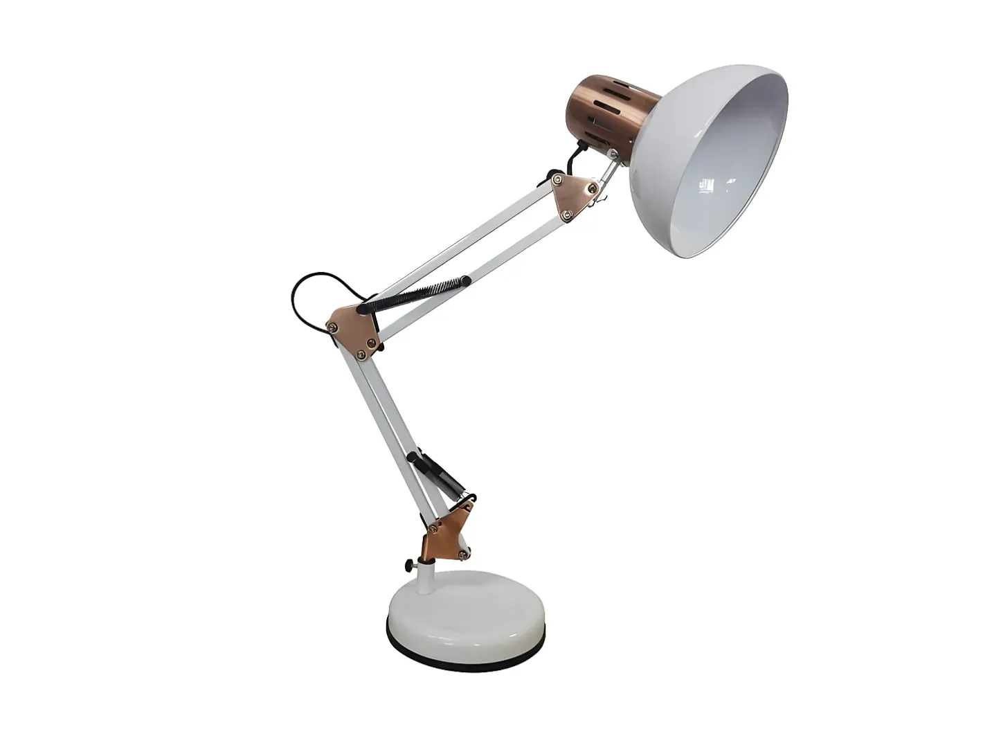 AKUNADECOR Flexo Articulable Con Detalles Cobre Rutilo Blanco Outlet