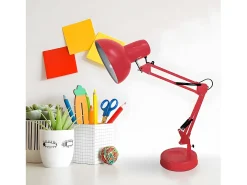 AKUNADECOR Lámpara De Mesa-Flexo Articulable De Sobremesa Rutilo 57x39x15 Cm Rojo