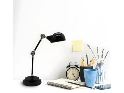 AKUNADECOR Lámpara De Mesa-Flexo Color /cromo Modelo Adal Articulable Negro