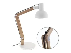 Outlet Flexo Darci Lumit 11W altura regulable /natural Ø35 cm Blanco