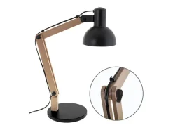 Flexo Darci Lumit 11W altura regulable /natural Ø35 cm Negro Sale