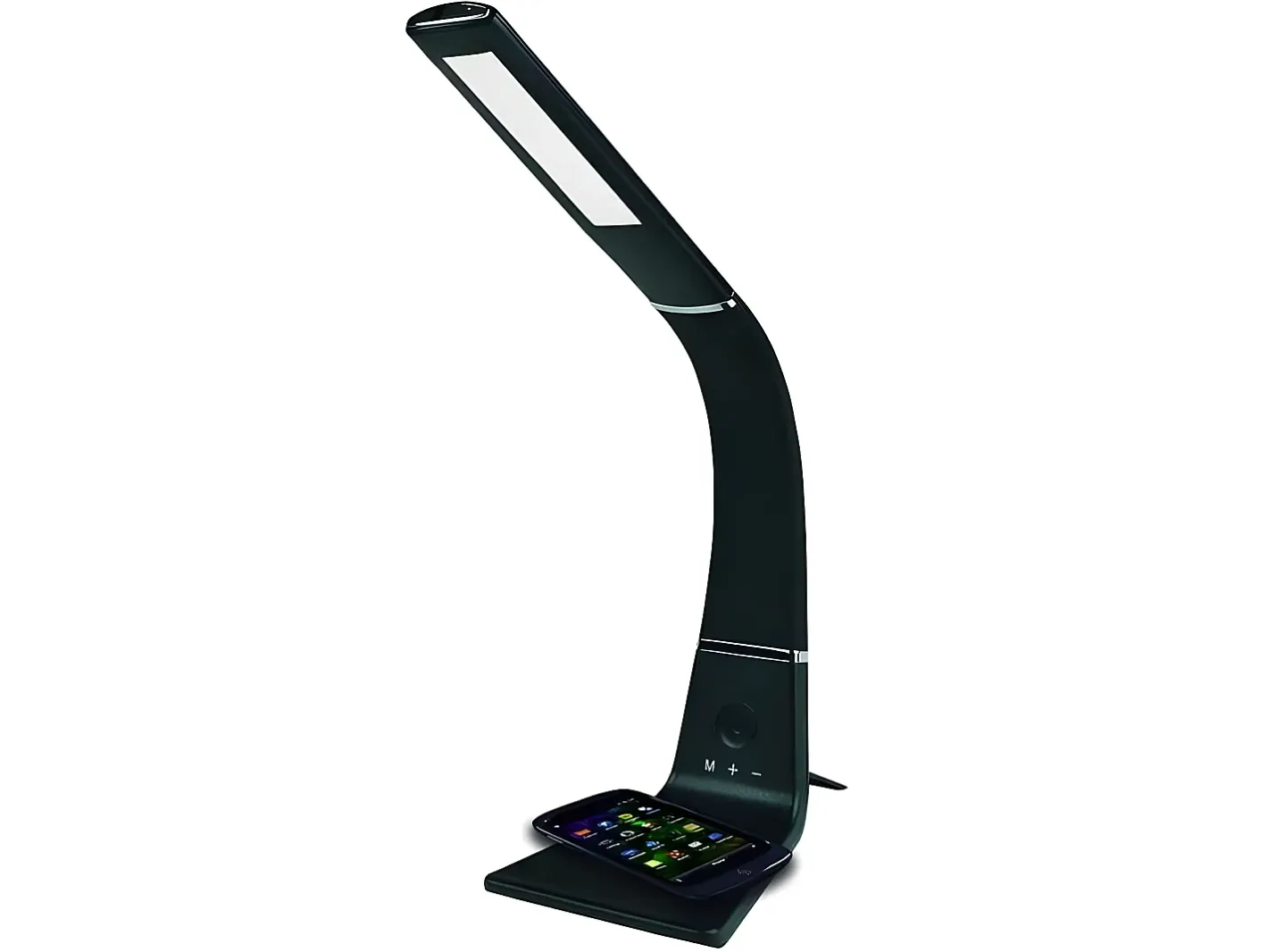 AKUNADECOR Lámpara De Mesa-Flexo Flexible Kodonita , Led 5w Con Carg.mov.inalamb.qi.c/reg.intens Negro