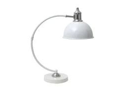 AKUNADECOR Lámpara De Mesa-Flexo Lujan 1xe27 Brillo/cromo Blanco