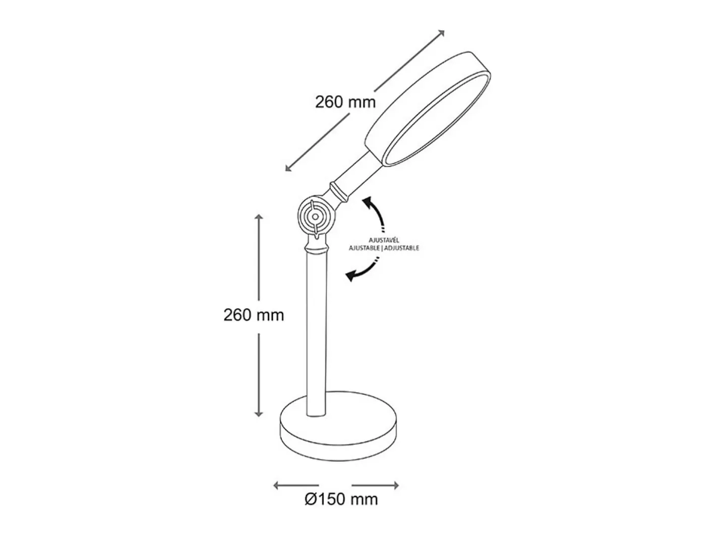 Lámpara De Pie-Flexo Luppa Bel Air inclinación regulable luz LED /natural Ø15x48,5 cm Blanco