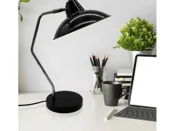 AKUNADECOR Lámpara De Mesa-Flexo Orientable Y Articulable Modelo Elian /cromo Negro
