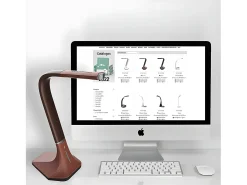 AKUNADECOR Lámpara De Mesa-Flexo Serie Andalucita 7w Marron 5 Colores X 3 Intensid. Tactil Marru00f3n