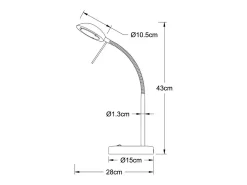 Discount Flexo STU Lumit 40W cuerpo articulado cobre Ø28x43 cm Marru00f3n
