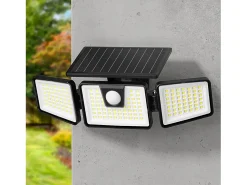 Lumisky Iluminación Exterior-Foco con sensor solar 700LM FALCON Negro