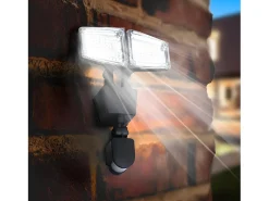 Lumisky Iluminación Exterior-Foco con sensor solar 1200LM DOUGLAS Negro