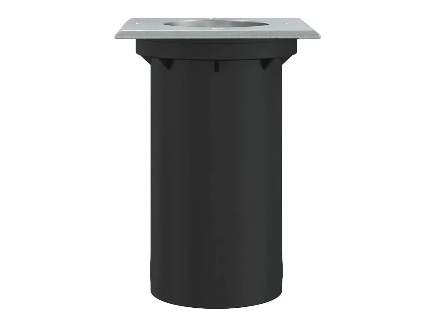 Iluminación Exterior-Foco de suelo de exterior cuadrado aluminio 10,5x10,5 cm ES902633 Negro
