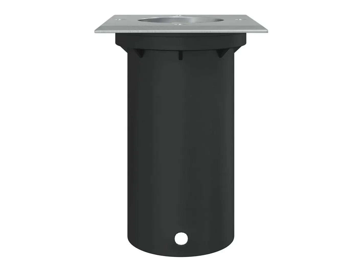 Iluminación Exterior-Foco de suelo de exterior cuadrado aluminio 10,5x10,5 cm ES902633 Negro