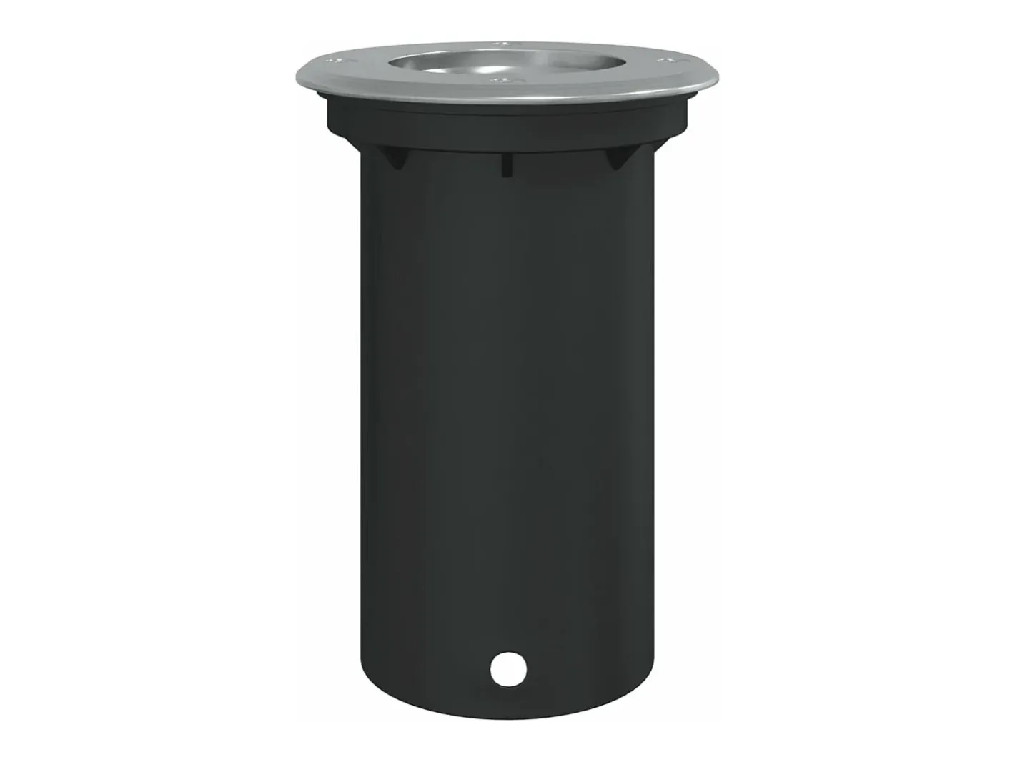 Iluminación Exterior-Foco de suelo exterior redondo aluminio 10,5x10,5 cm ES602236 Negro