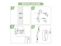 NETTLIFE Plafón-Foco de techo LED , 1 bombilla moderna, 4 W, , blanco cálido, 3000 K, ajustable 350° Negro