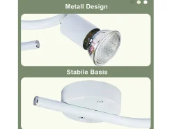 Best NETTLIFE Foco de techo LED regulable GU10 con 3 llamas, foco de techo industrial para sala de estar Blanco