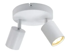 Online NETTLIFE Foco de techo 2 bombillas GU10 negro para salón, moderno plafón orientable Blanco