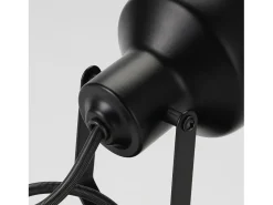 NETTLIFE Plafón-Foco de techo de 2 llamas orientable a 350° con casquillo E14 vintage, diseño de alta calidad en madera veteada Negro