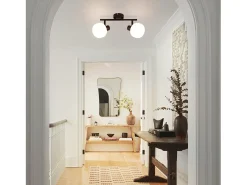 Clearance NETTLIFE Foco de techo E14, lámpara de interior vintage con pantalla de cristal Negro