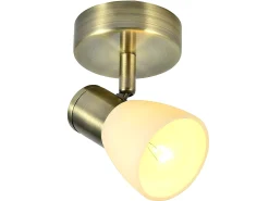 AKUNADECOR Plafón-Foco Para Baño Modelo Cholo 1xe14 Dorado