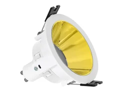 Hot Ledkia Foco Downlight Cónico GU10 6W Corte Ø 75 mm PC Galvanizado No Flicker 6500K Blanco Frío Dorado