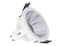 Discount Ledkia Foco Downlight Cónico GU10 6W Corte Ø 75 mm PC Galvanizado No Flicker 6500K Blanco Frío Plateado