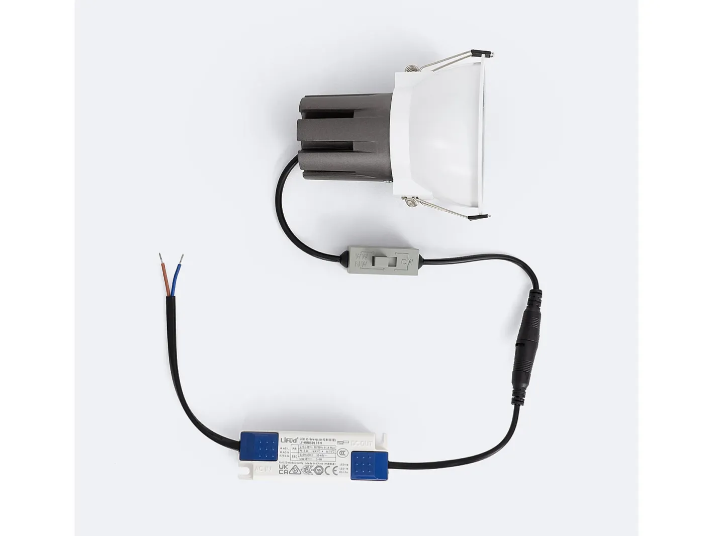 Ledkia Foco Downlight LED 5W / 7W Cónico Areni Corte Ø 75 mm 2700K Blanco Cálido 5 W Dorado Sale