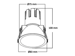 Best Ledkia Foco Downlight LED 5W / 7W Cónico Areni Corte Ø 75 mm 4000K Blanco Neutro 5 W Dorado