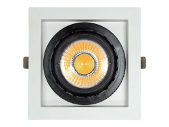Hot Ledkia Foco Downlight LED 18W COB Direccionable 360º Cuadrado Corte 125x125 mm CRI90 Expert Color No Flicker No Flicker 4000K Neutro Blanco