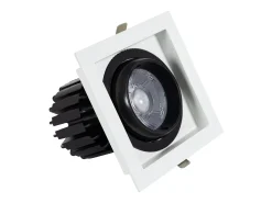 Hot Ledkia Foco Downlight LED 18W COB Direccionable 360º Cuadrado Corte 125x125 mm CRI90 Expert Color No Flicker No Flicker 4000K Neutro Blanco