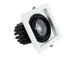 Hot Ledkia Foco Downlight LED 18W COB Direccionable 360º Cuadrado Corte 125x125 mm CRI90 Expert Color No Flicker No Flicker 4000K Neutro Blanco