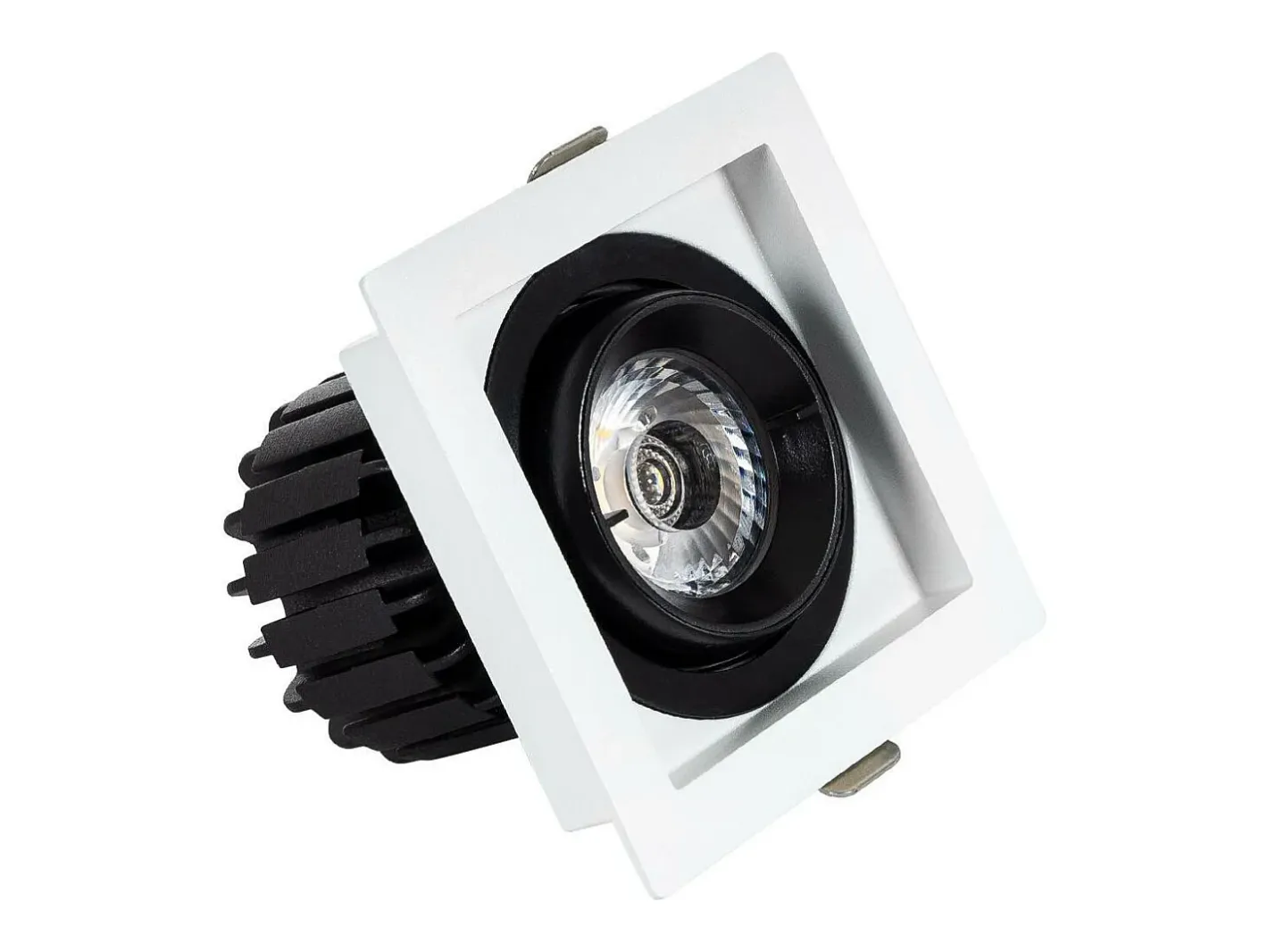 Ledkia Foco Downlight LED 7W COB Direccionable 360º Cuadrado Corte 82x82 mm CRI90 Expert Color No Flicker No Flicker 6000K Frío Blanco