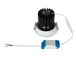 Ledkia Foco Downlight LED 12W COB Direccionable 360º Circular Corte Ø 100 mm CRI90 Expert Color No Flicker No Flicker 4000K Neutro Blanco Clearance