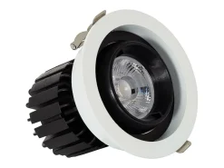 Ledkia Foco Downlight LED 12W COB Direccionable 360º Circular Corte Ø 100 mm CRI90 Expert Color No Flicker No Flicker 4000K Neutro Blanco Clearance