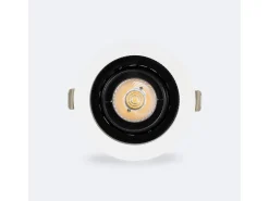 Ledkia Foco Downlight LED 7W COB Direccionable 360º Circular Corte Ø 80 mm CRI90 Expert Color No Flicker No Flicker 6000K Frío Blanco Discount