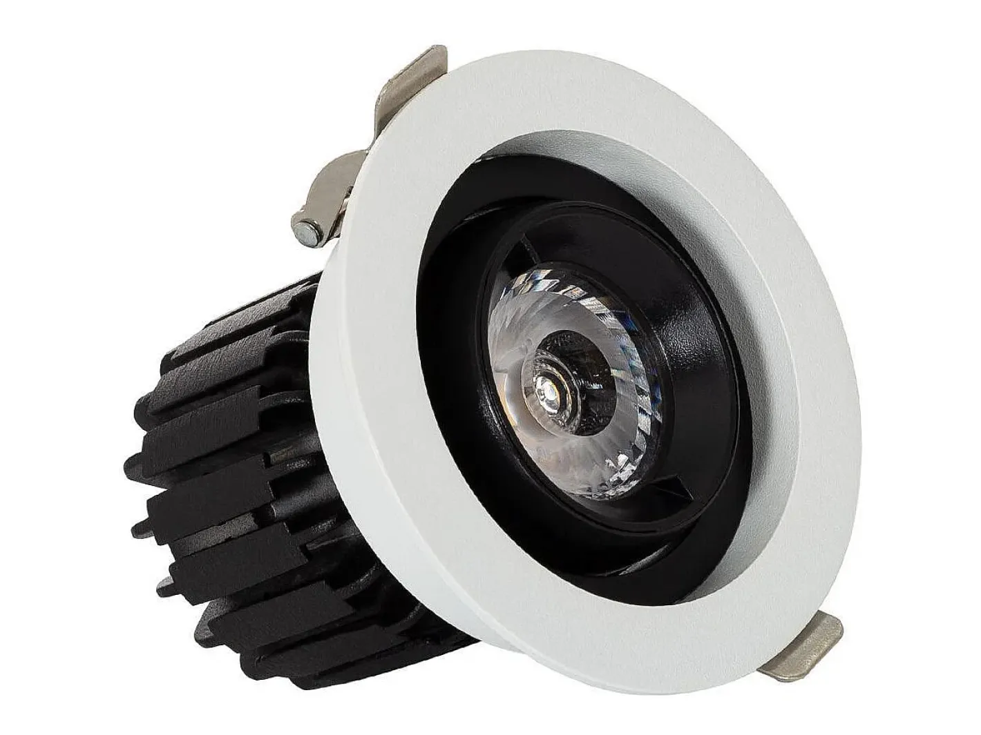 Ledkia Foco Downlight LED 7W COB Direccionable 360º Circular Corte Ø 80 mm CRI90 Expert Color No Flicker No Flicker 2700K Cálido Blanco Best