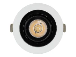 Ledkia Foco Downlight LED 7W COB Direccionable 360º Circular Corte Ø 80 mm CRI90 Expert Color No Flicker No Flicker 2700K Cálido Blanco Best