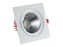 Ledkia Foco Downlight LED 15W Cuadrado Madison Corte Ø 115 mm 3000K Cálido Blanco Best