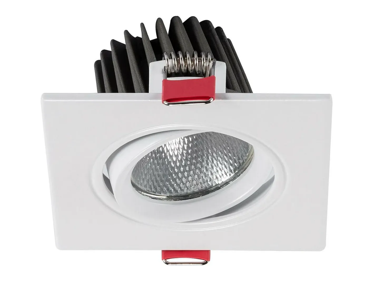New Ledkia Foco Downlight LED 5W Cuadrado Madison Corte Ø 75 mm 3000K Blanco Cálido Transparente