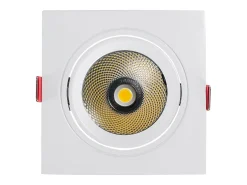 Outlet Ledkia Foco Downlight LED 10W Cuadrado Madison Corte Ø 95 mm 3000K Cálido Blanco