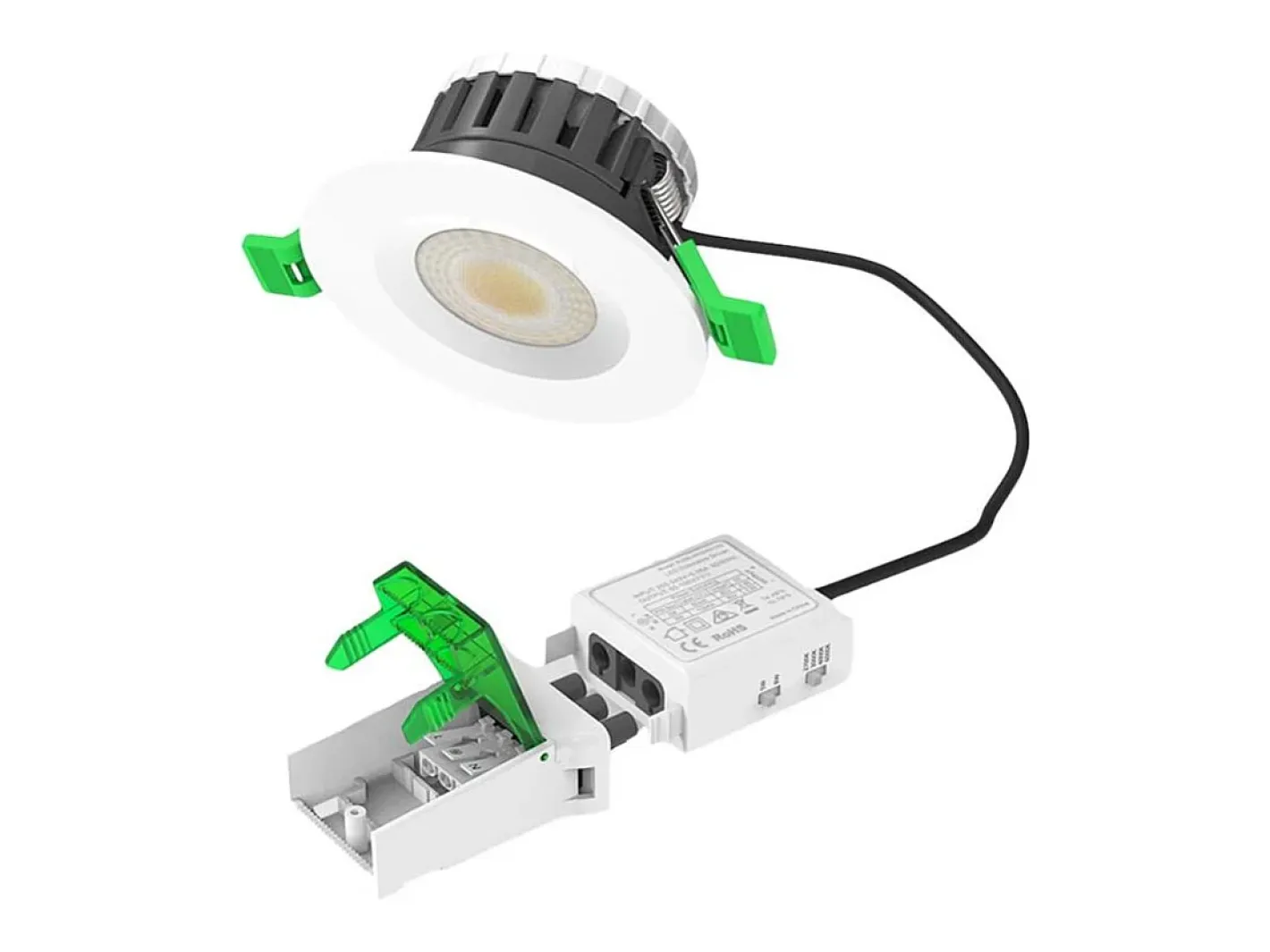 Ledkia Foco Downlight LED 5-8W Ignífugo Circular Regulable IP65 Corte Ø 65 mm Seleccionable (Cálido-Neutro) Blanco Best