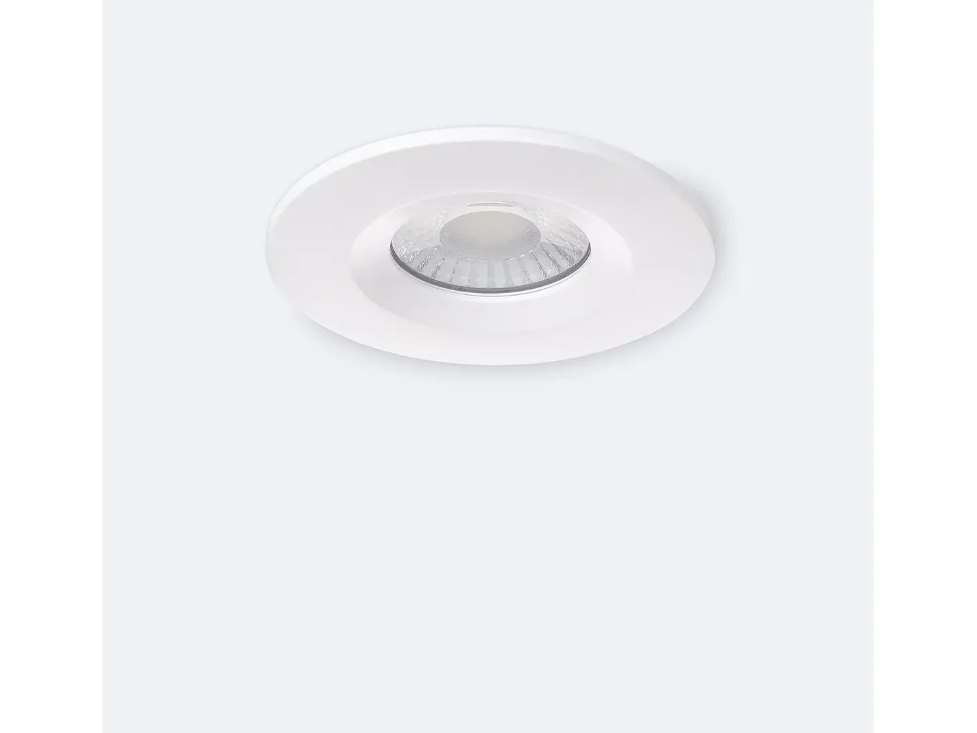 Ledkia Foco Downlight LED 5-8W Ignífugo Circular Regulable IP65 Corte Ø 65 mm Seleccionable (Cálido-Neutro) Blanco Best