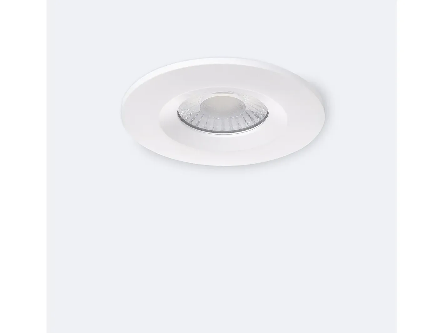 Ledkia Foco Downlight LED 5-8W Ignífugo Circular Regulable IP65 Corte Ø 65 mm Seleccionable (Cálido-Neutro) Blanco Best
