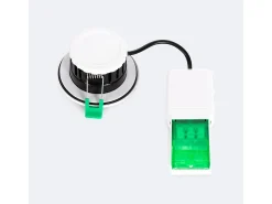 Ledkia Foco Downlight LED 5-8W Ignífugo Circular Regulable IP65 Corte Ø 65 mm Seleccionable (Cálido-Neutro) Blanco Best